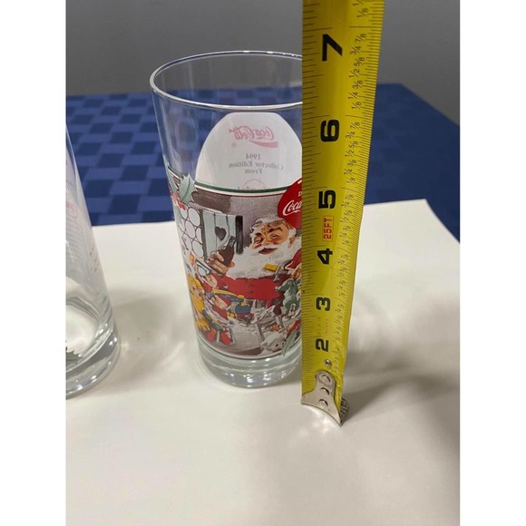 Coca Cola Coke Krystal Glasses Pair 1994 Collector Edition - Picture 9 of 10